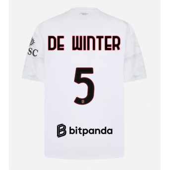 AC Milan Koni De Winter #5 Maglia Gara Trasferta Repliche 2026-27 Maniche Corte
